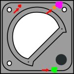 Foreign material defect detected by 6S automated optical inspection system on component surface