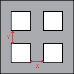 Measurement of X and Y gap between components in 2D and 3D AOI