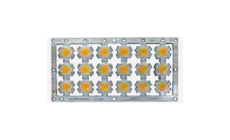 Mounted LED substrate board with multiple high-power LED packages for lighting modules