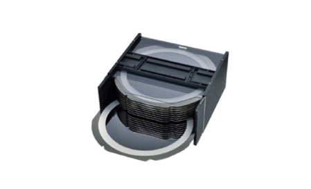Packaged wafer rings ready for wafer inspection machine loading
