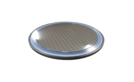 Semiconductor wafer ring on carrier for inspection machine
