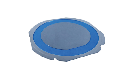 Wafer ring with protective blue dicing tape