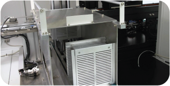 Magazine and SMEMA-compliant conveyor input module for LED tester machine substrate loading