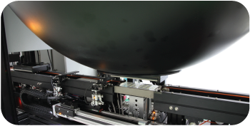 Controlled high-temperature testing chamber in LED tester machine for thermal performance analysis