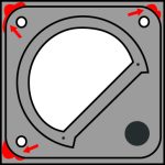 EjectorPinFlash Excess material or flash identified by 6S vision inspection on component edge