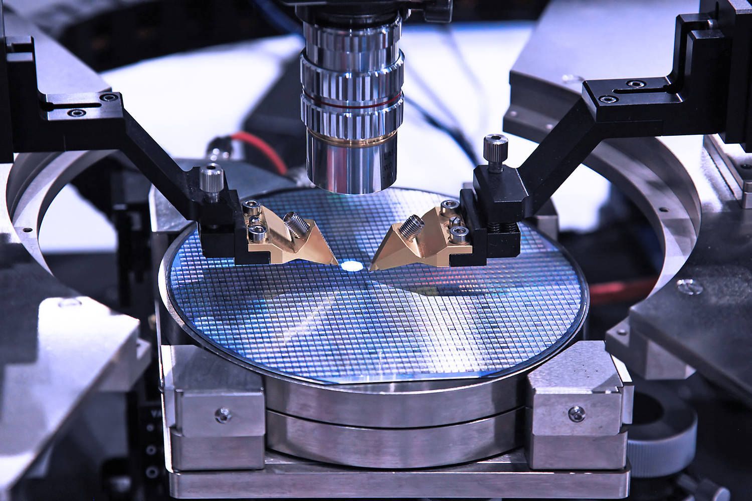 The microcircuit is undergo bare wafer inspection